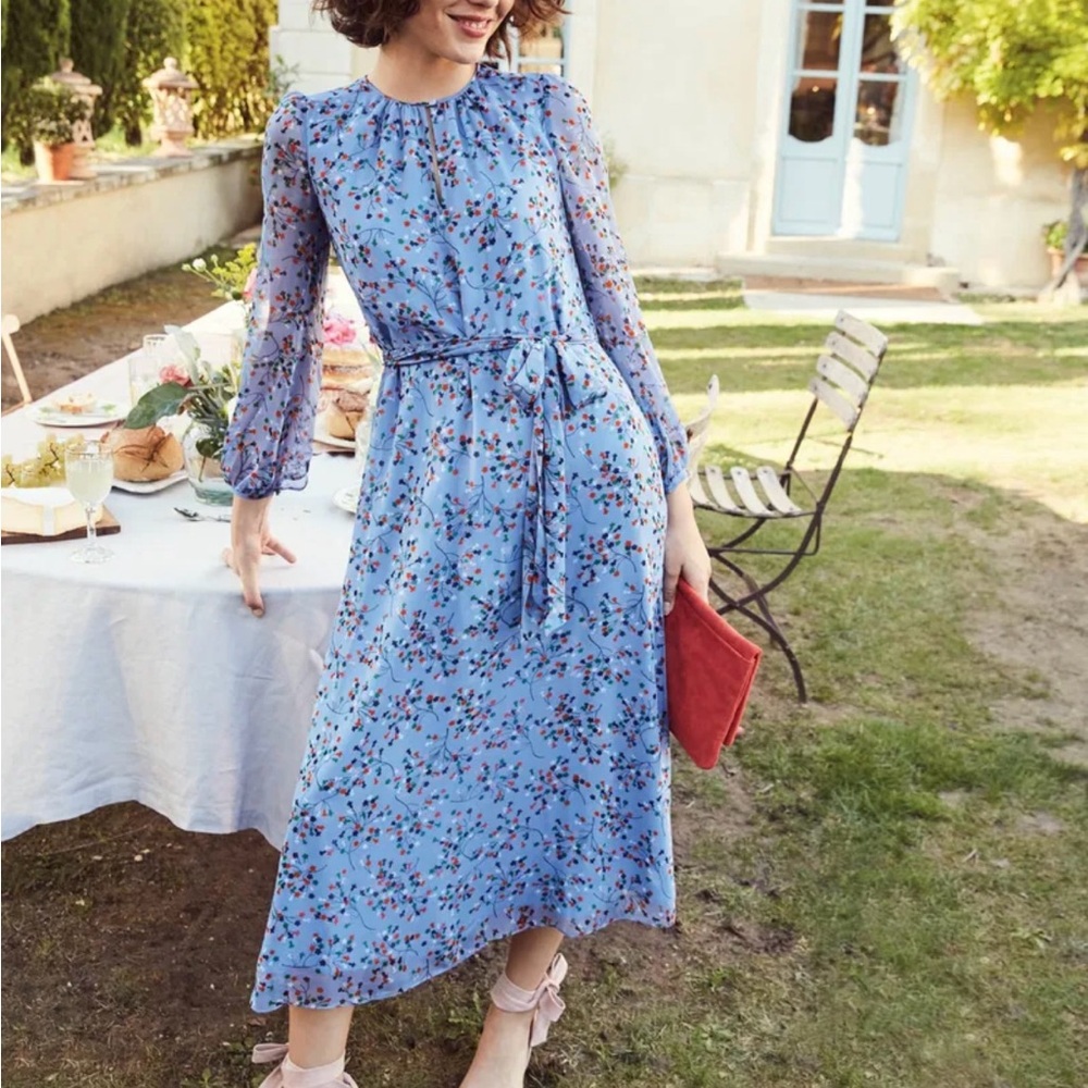 Boden Bonnie Print Silk Dress
